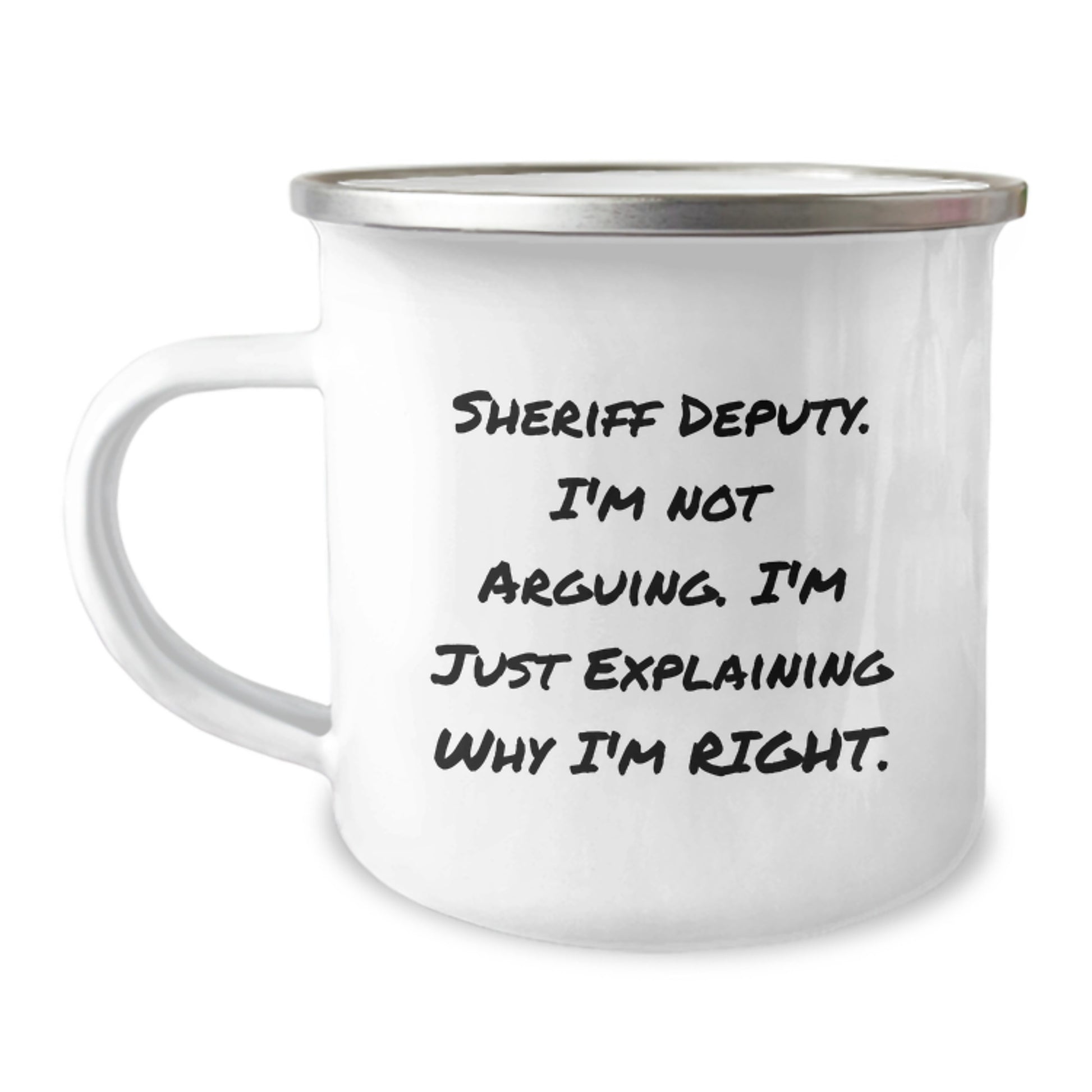 Funny Sheriff Deputy Gifts for Men, Sheriff Deputy Camping Mug with Inspirational Quote, Gifts from Friends, Unique Graduation Gifts - Image 1