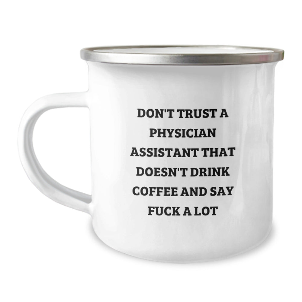 Funny Gifts for Physician Assistant, Coffee Lovers' Camping Mug, Unique Christmas Memorable Presents for PA Friends and Family - Image 1