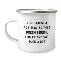 Load image into Gallery viewer, Funny Postmaster Gifts from Men - Birthday Unique Gifts for Postmaster - Coffee Lovers Camping Mug - Image 1
