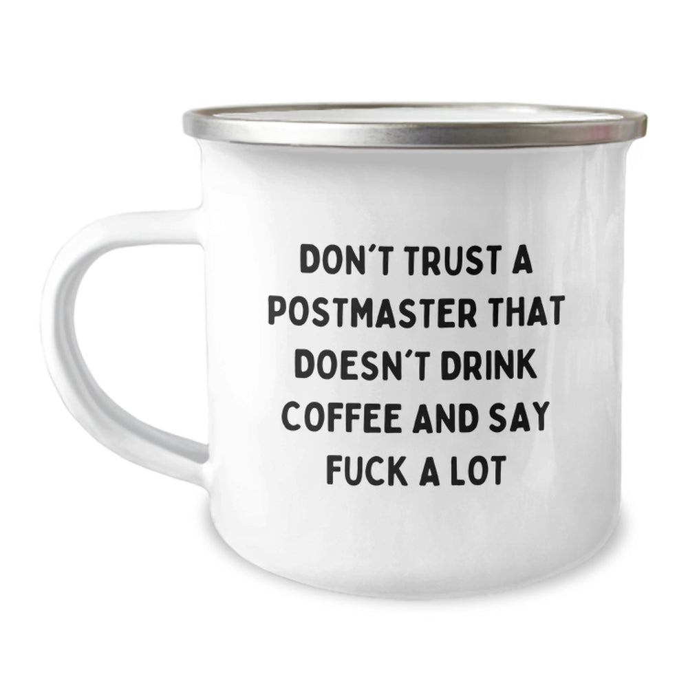 Funny Postmaster Gifts from Men - Birthday Unique Gifts for Postmaster - Coffee Lovers Camping Mug - Image 1