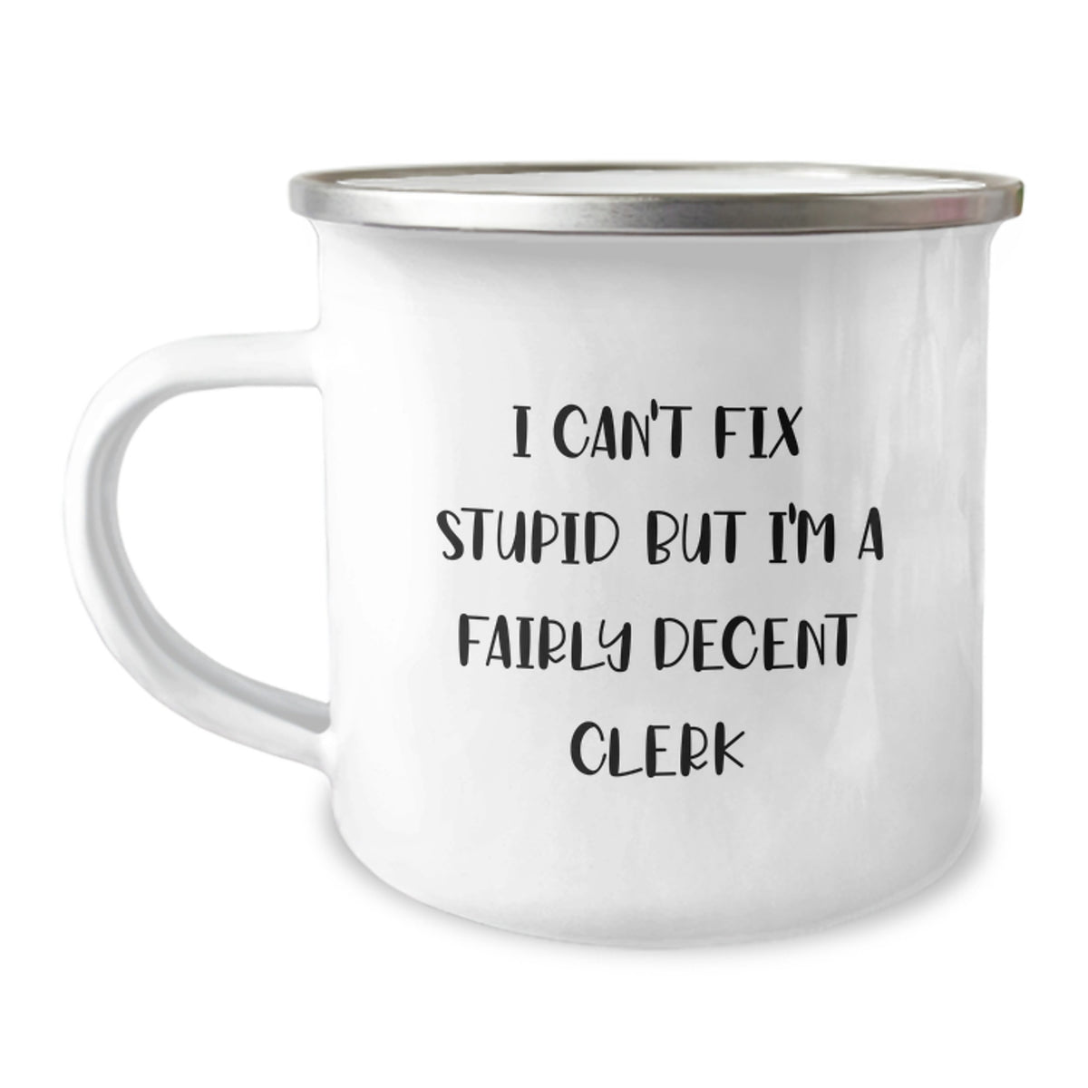 Funny Clerk Gifts, Camping Mug for Birthday - Gifts from Friends to Clerk, Inspirational Quote - Image 1