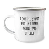 Load image into Gallery viewer, Funny Crane Operator Camping Mug, Christmas Unique Gifts from Friends, for Crane Operator Men, 12 oz Stainless Steel - Image 1
