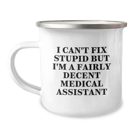 Medical Assistant Gifts from Friends, Funny Quote Birthday Unique Gifts for Medical Assistant, Camping Mug - Image 1