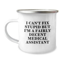 Load image into Gallery viewer, Medical Assistant Gifts from Friends, Funny Quote Birthday Unique Gifts for Medical Assistant, Camping Mug - Image 1
