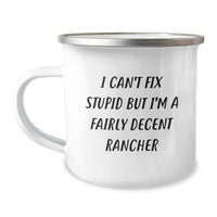 Load image into Gallery viewer, Funny Rancher Gifts from Men to Friends - Christmas Unique Mug for Rancher Enthusiasts, &#39;I&#39;m a Fairly Decent Rancher&#39; Camping Mug - Perfect for Ranch Hand, Cowboy, or Outdoor Enthusiast - Image 1
