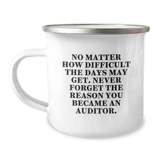Funny Inspirational Gifts for Auditors, Perfect Christmas Unique Gifts from Friends for Men, Women, Coworkers, Family - Auditor Camping Mug - Image 1