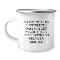 Load image into Gallery viewer, Funny Christmas Unique Gifts for Dentist Friends, Camping Mug with Inspirational Quote, Gifts from Men, Unique and Thoughtful Presents for Dentist Coworkers - Image 1
