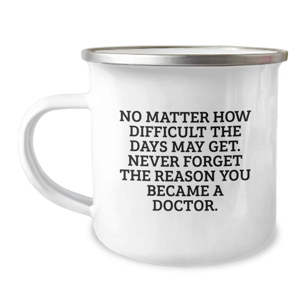 Inspirational Doctor Quote Camping Mug for Birthday Unique Gifts from Friends - Gifts for Doctor Men - Image 1