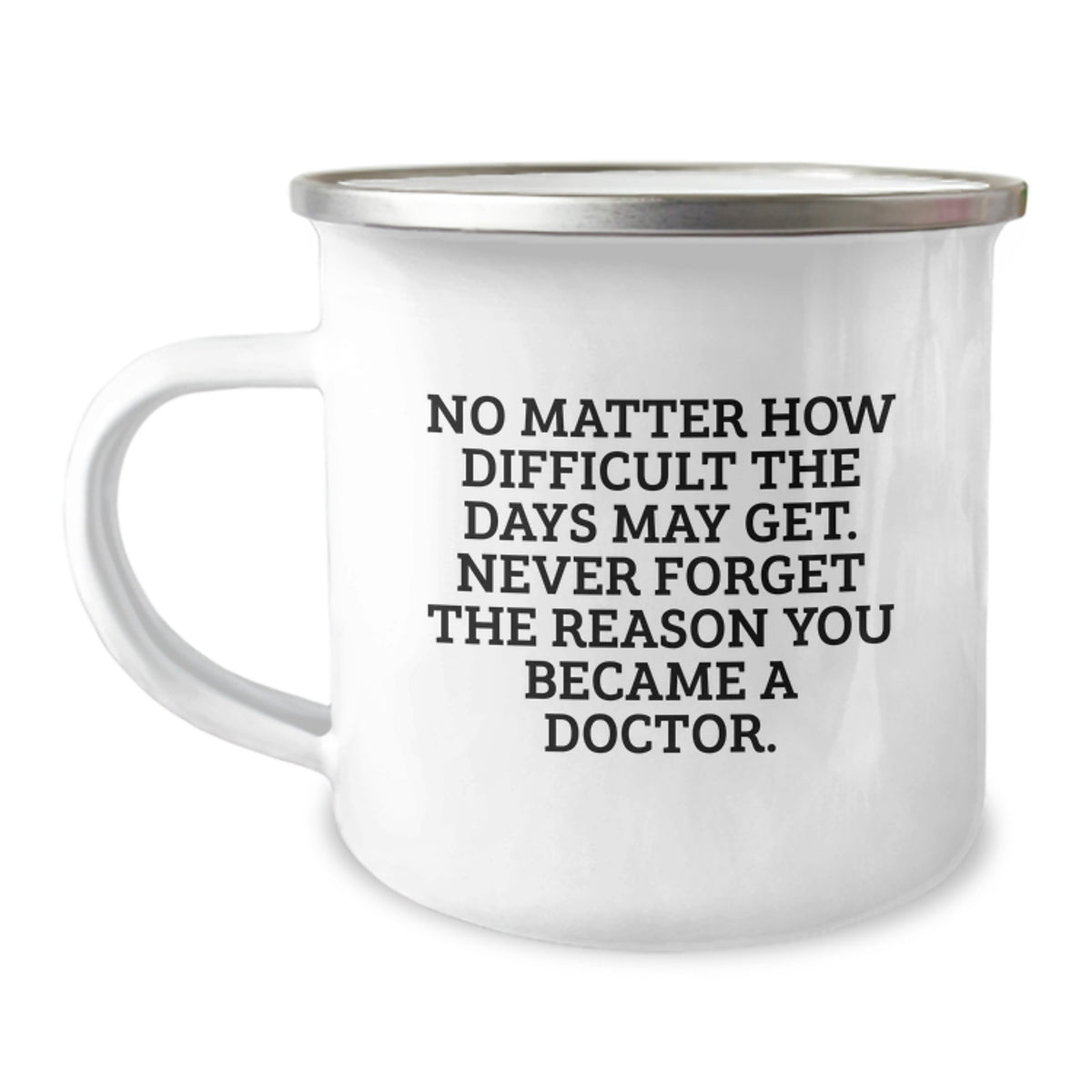 Inspirational Doctor Quote Camping Mug for Birthday Unique Gifts from Friends - Gifts for Doctor Men - Image 1