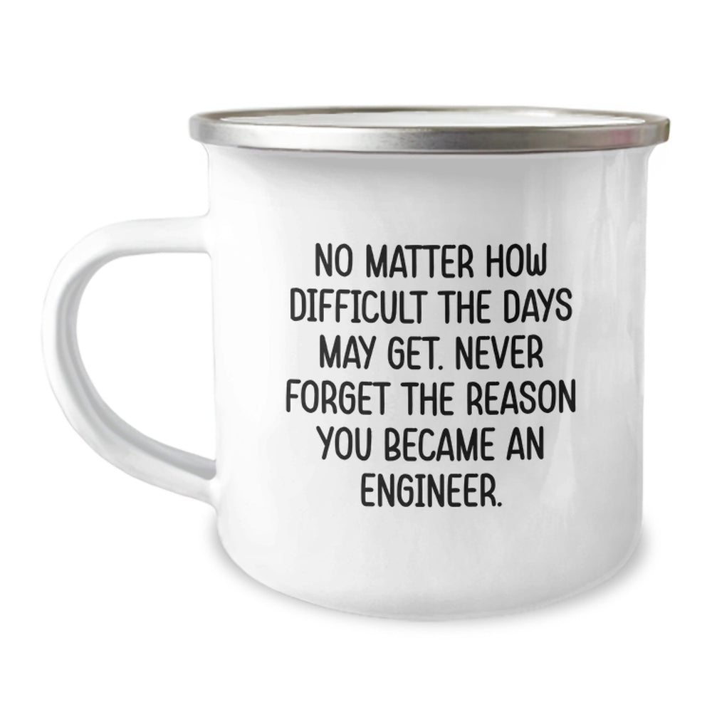 Funny Engineer Gifts from Friends - Christmas Unique Presents for Men Engineers - Camping Mug with Inspirational Quote - Image 1