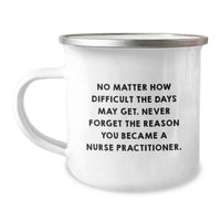 Load image into Gallery viewer, Nurse Practitioner Gifts from Friends - Camping Mug with Inspirational Quote - Birthday Unique Gifts for Nurse Practitioner - Image 1
