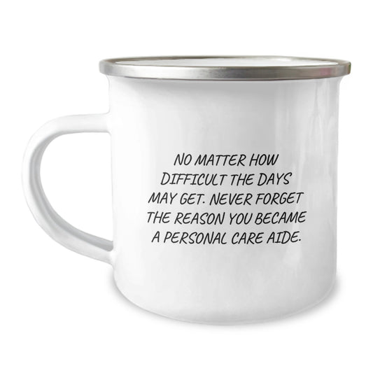 Unique Inspirational Gifts for Personal Care Aide from Family - Christmas Camping Mug - Image 1