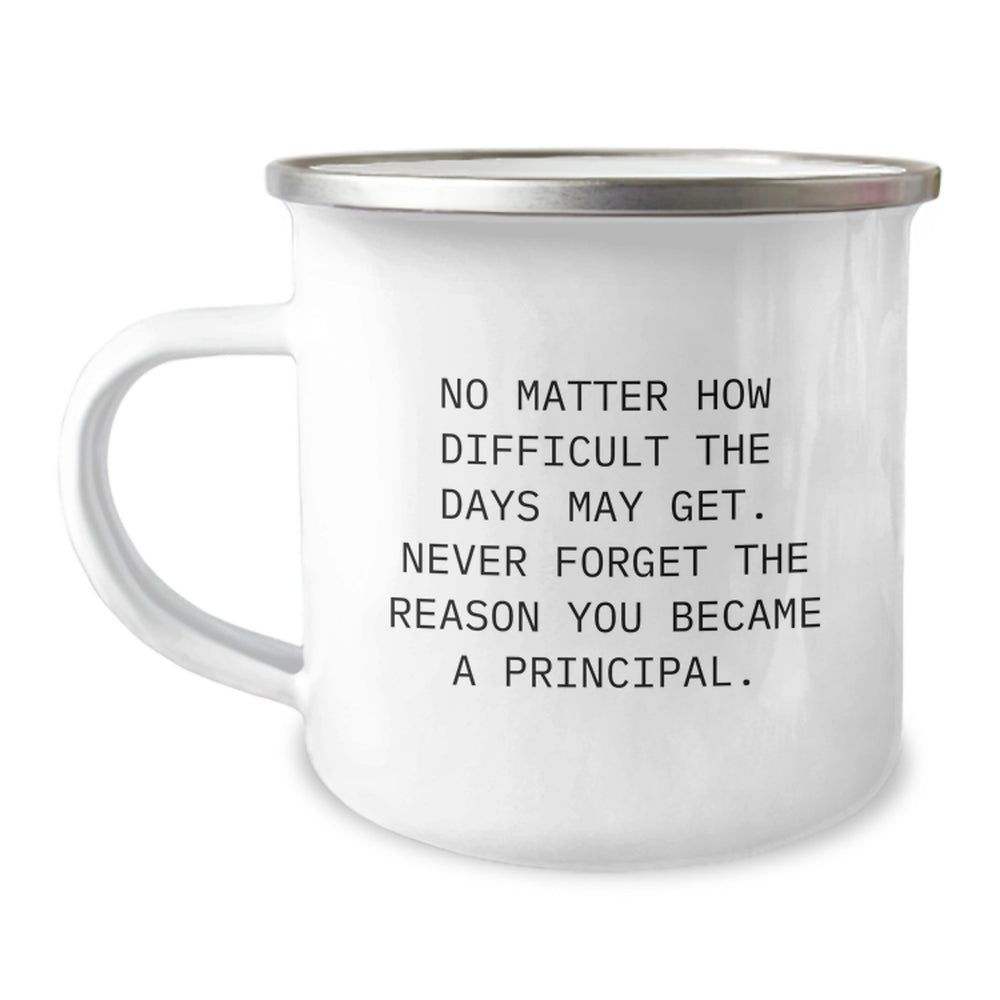 Principal Camping Mug Funny Quote Gifts for Men and Women, Christmas Unique Presents from Friends or Family, Inspirational Leadership Coffee Mug - Image 1