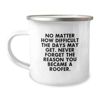 Load image into Gallery viewer, Roofer Christmas Unique Gifts - Funny Quote Gifts for Men, Roofer, Friends, Family - Camping Mug, Stainless Steel, Enamel Finish - Image 1
