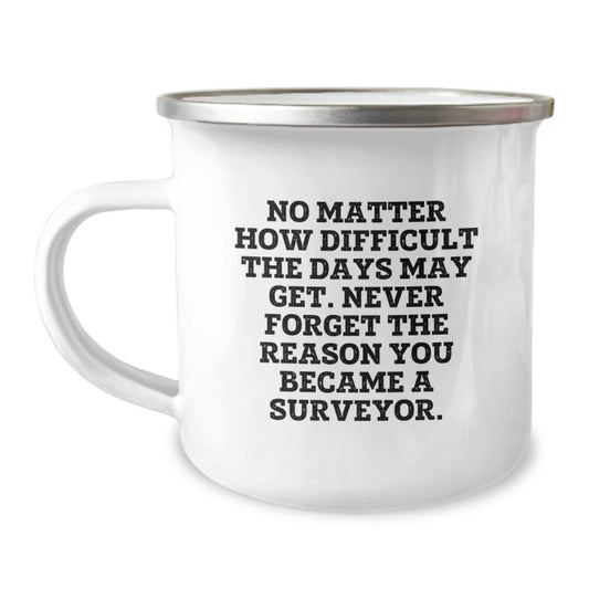 Gifts from Men, Friends, Family to Surveyor, Men - Funny Camping Mug - Christmas Unique Gifts for Surveyor - Image 1