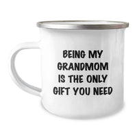Load image into Gallery viewer, Funny Grandmom Gifts from Men to Grandmom - Camping Mug for Birthday &#39;Being My Grandmom Is The Only Gift You Need&#39; - Unique Gifts for Grandmom - Image 1
