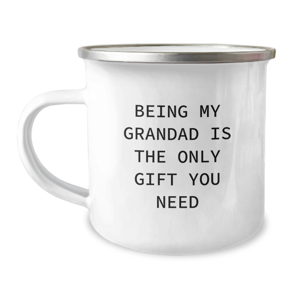 Funny Grandad Gifts Being My Grandad Is The Only Gift He Needs Christmas Camping Mug - Image 1