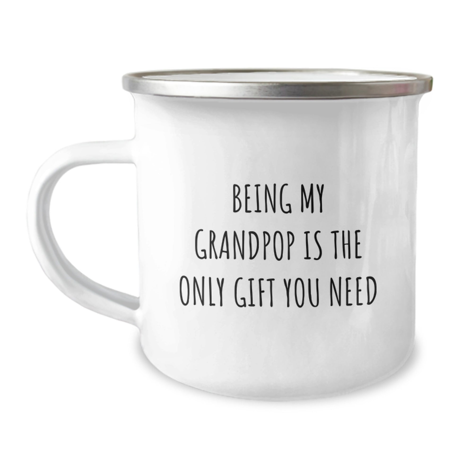 Funny Grandpop Gifts from Friends for Him, Being My Grandpop Is The Only Gift You Need Inspirational Camping Mug, Birthday Unique Gifts for Men - Image 1