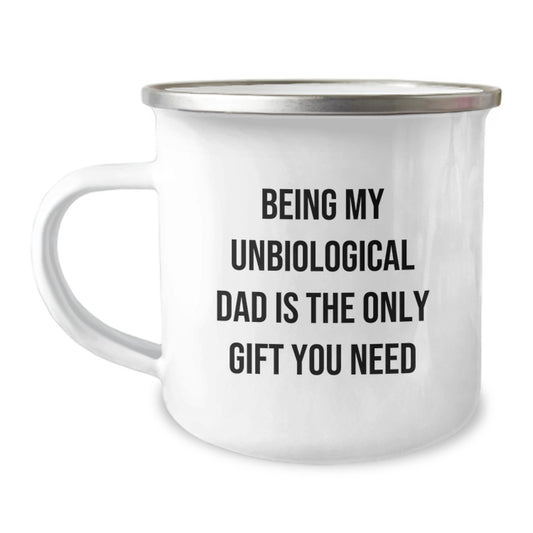 Funny Unbiological Dad Gifts from Men to Unbiological Dad on Christmas Unique Gifts - Camping Mug - Image 1