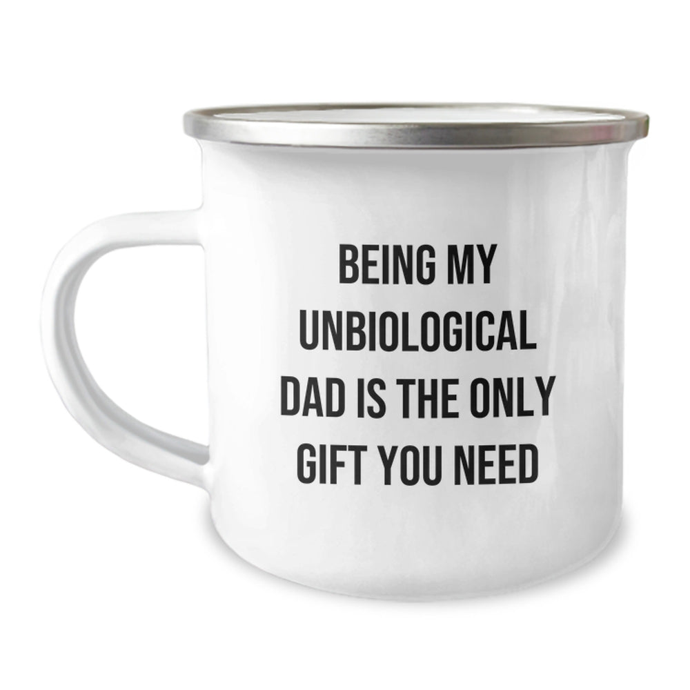 Funny Unbiological Dad Gifts from Men to Unbiological Dad on Christmas Unique Gifts - Camping Mug - Image 1