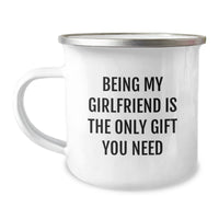 Load image into Gallery viewer, Funny Sweetheart Gifts from Men, Being My Sweetheart Is The Only Gift You Need Camping Mug for Women, Unique Christmas Unique Gifts for Her - Image 1
