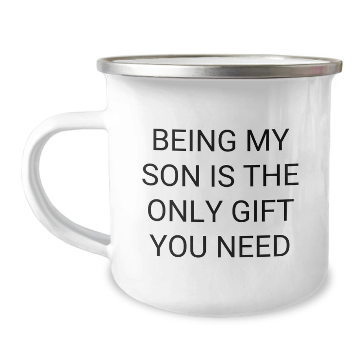 Funny Son Camping Mug Gifts for Men - Being My Son Is The Only Gift You Need, Unique Christmas Memorable Presents for Sons - Image 1