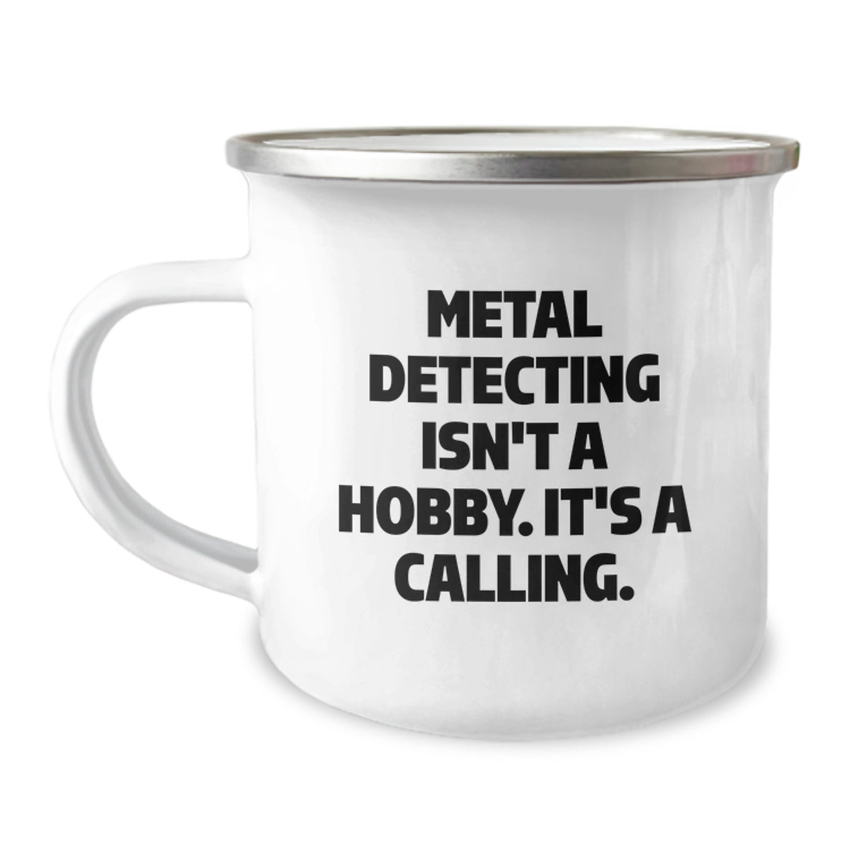 Funny Metal Detecting Camping Mug Gifts from Friends, Unique Christmas Unique Gifts for Metal Detecting Enthusiasts, Stainless Steel with Enamel Finish - Image 1
