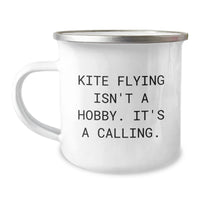 Load image into Gallery viewer, Kite Flying Enthusiast Gifts for Men from Family and Friends on Christmas Unique Occasions - Funny Camping Mug with &#39;Kite Flying Isn&#39;t A Hobby. It&#39;s A Calling.&#39; Quote - Image 1
