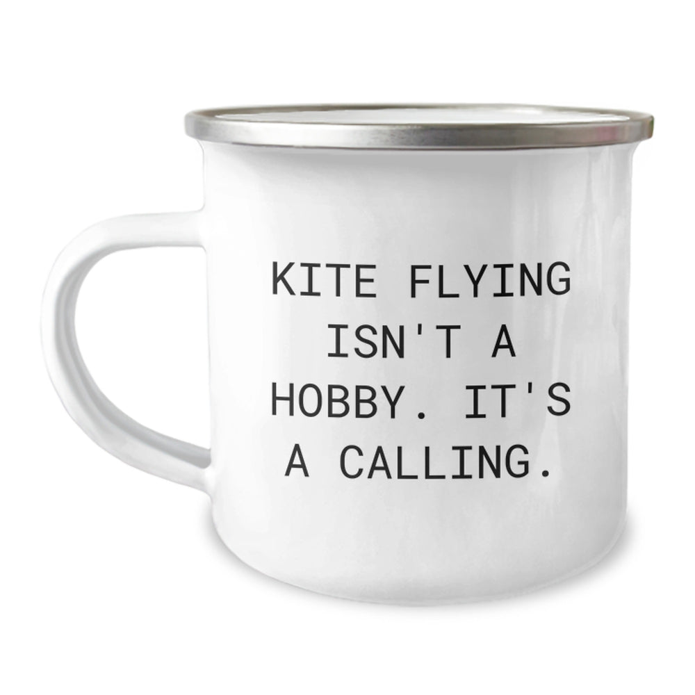 Kite Flying Enthusiast Gifts for Men from Family and Friends on Christmas Unique Occasions - Funny Camping Mug with 'Kite Flying Isn't A Hobby. It's A Calling.' Quote - Image 1