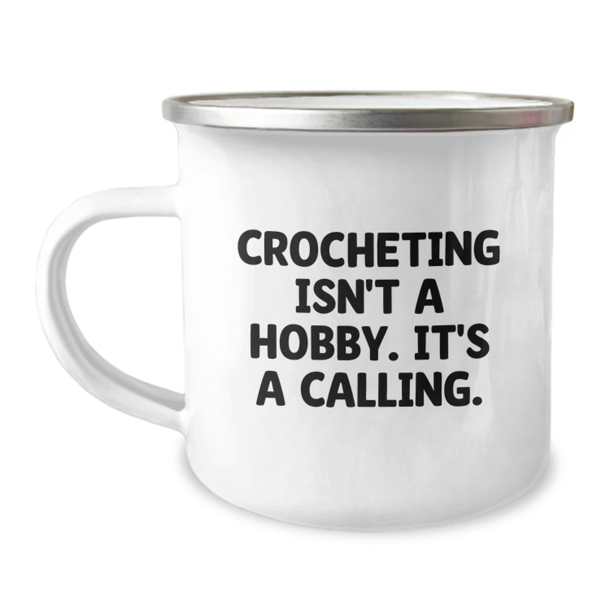 Crocheting Camping Mug Gifts from Family for Crocheting Lovers - Funny Quote - Christmas Unique Gifts - Image 1