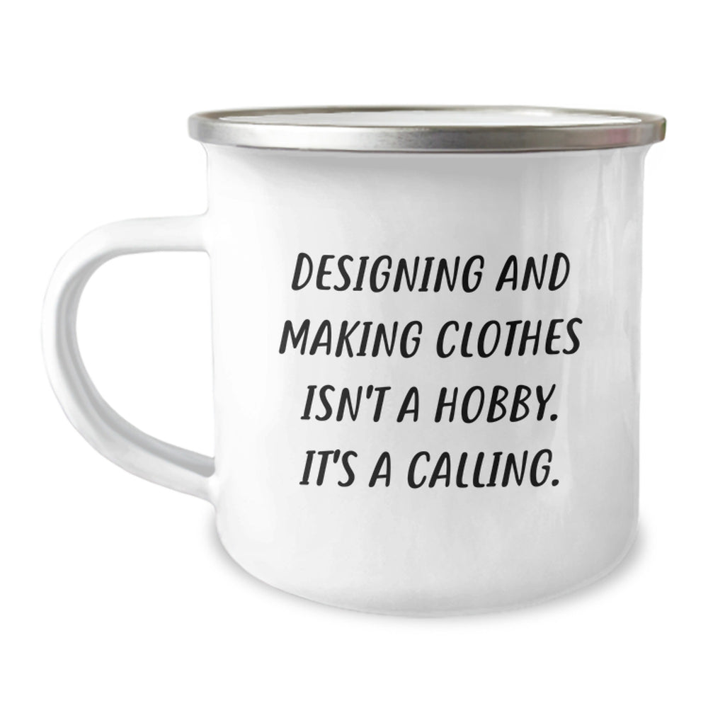 Designing and Making Clothes Gifts from Friends - Inspirational Christmas Mugs for Designing and Making Clothes Enthusiasts, Perfect Camping Mug - Image 1
