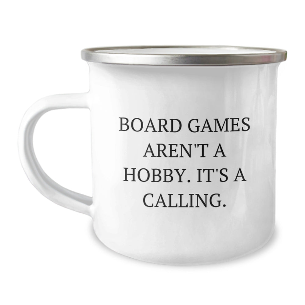 Funny Board Games Enthusiast Gifts from Friends - Christmas Unique Gifts for Men Who Love Camping Mugs - 'Board Games Aren't A Hobby. It's A Calling.' - Image 1