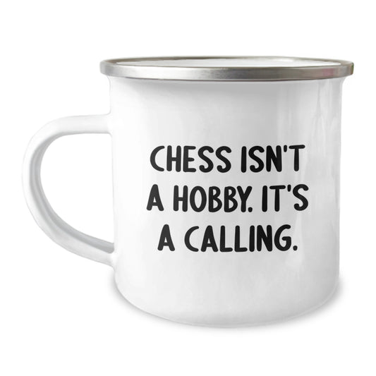 Funny Chess Camping Mugs Gifts for Chess Lovers from Friends and Family, Inspirational Call to Action, Christmas Unique Gifts - Image 1