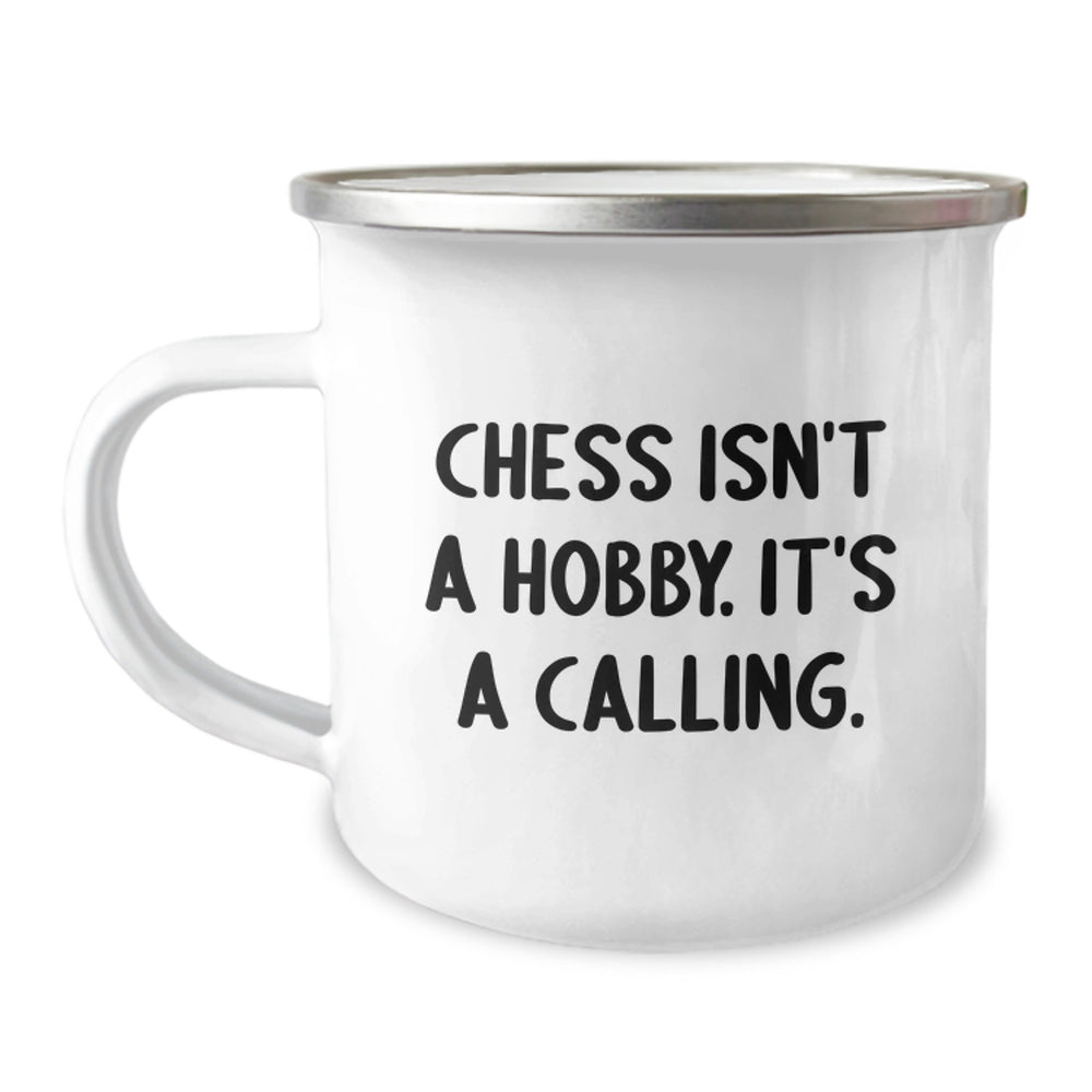 Funny Chess Camping Mugs Gifts for Chess Lovers from Friends and Family, Inspirational Call to Action, Christmas Unique Gifts - Image 1