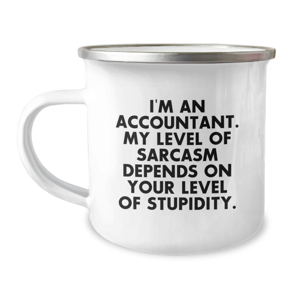 Funny Accountant Gifts from Friends Unique Christmas Mugs for Accountants, Camping, with Sarcasm Humor - Image 1