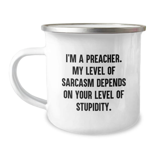 Funny Preacher Gifts from Friends for Preacher - Camping Mug - Birthday Unique Gifts for Preacher - Image 1