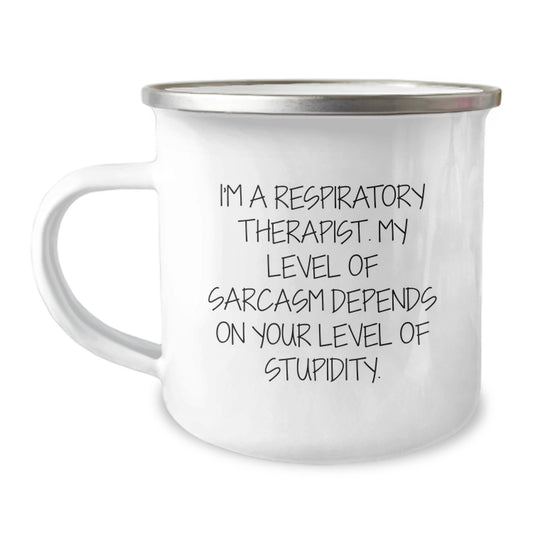 Funny Inspirational Gifts from Friends to Respiratory Therapist Camping Mug - Christmas Unique Humor Mugs for Therapist Colleagues and Coworkers - Image 1