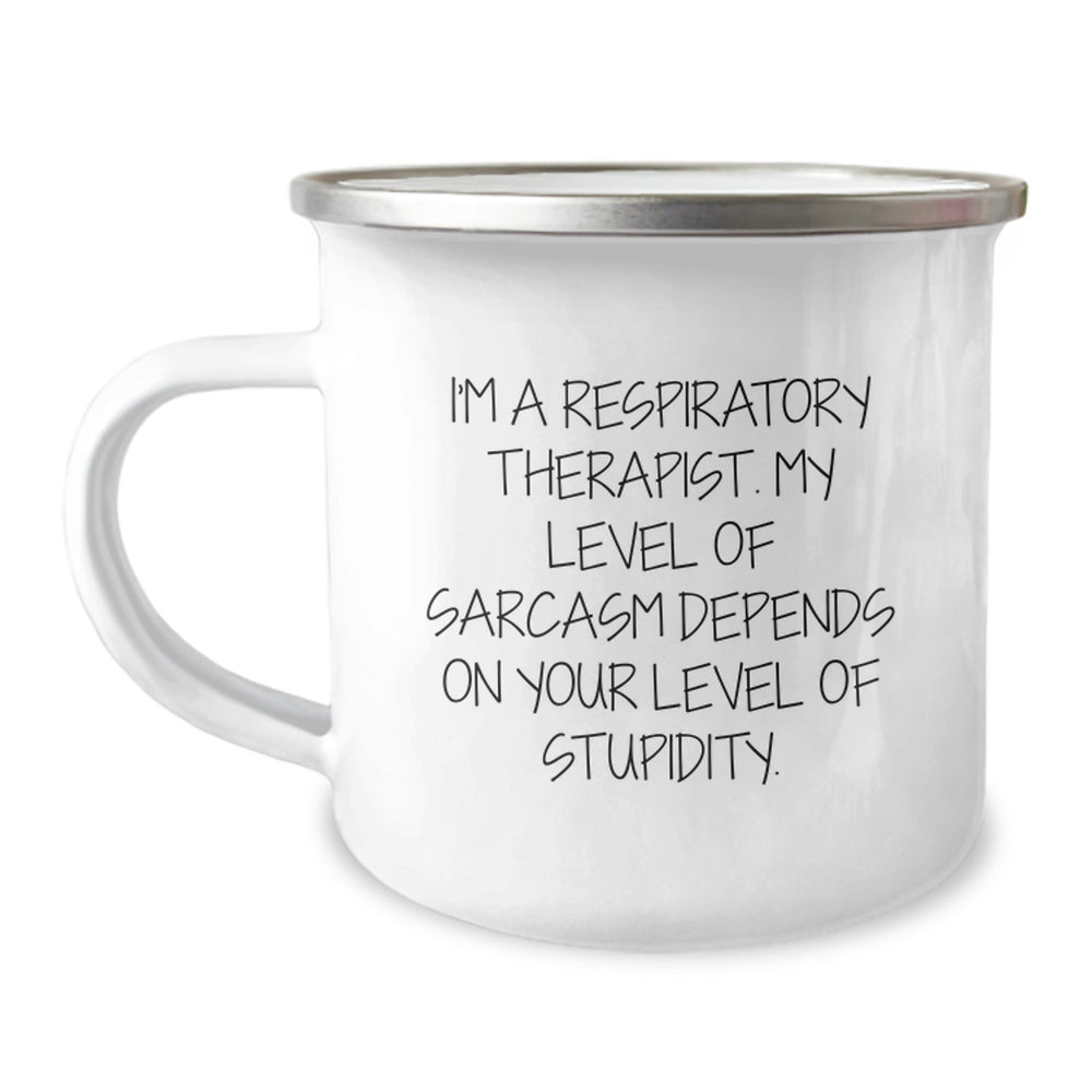 Funny Inspirational Gifts from Friends to Respiratory Therapist Camping Mug - Christmas Unique Humor Mugs for Therapist Colleagues and Coworkers - Image 1