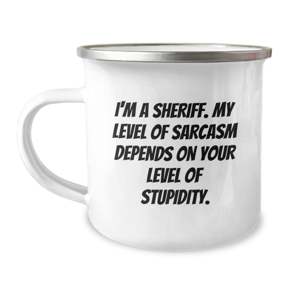 Sheriff Sarcasm Gifts from Friends for Men Sheriff Christmas Unique Mugs - Image 1