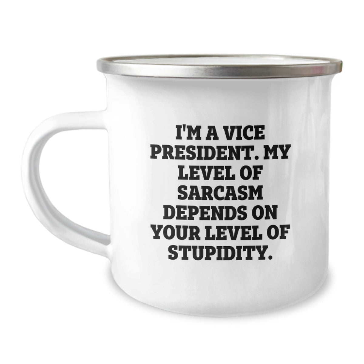 Funny Vice President Gift Mug for Birthday, Gifts from Friends to Vice President, 'I'm A Vice President. My Level Of Sarcasm Depends On Your Level Of Stupidity.' - Image 1