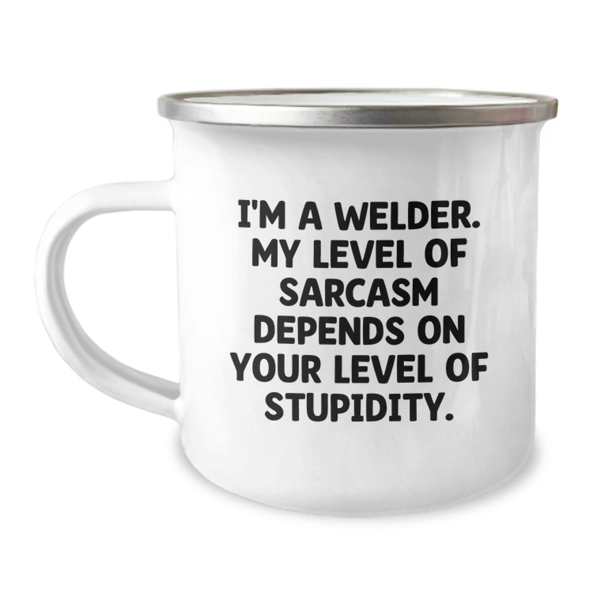 Funny Gifts from Friends for Welder Men Camping Mug, Christmas Unique Presents for Him, Inspirational Sarcasm Quotes - Image 1