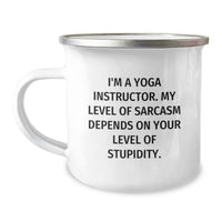 Load image into Gallery viewer, Funny Yoga Instructor Gifts for Men - Camping Mug from Friends - Christmas Unique Presents for Yoga Instructors - Image 1
