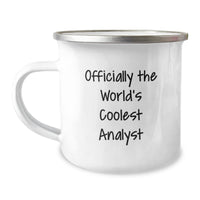 Load image into Gallery viewer, Funny Analyst Gifts for Men, Officially The World&#39;s Coolest Analyst, Camping Mug Christmas Unique Presents from Friends and Family - Image 1
