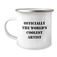 Load image into Gallery viewer, Funny Artist Gifts from Friends, Unique Camping Mugs for Artist Men, Officially The World&#39;s Coolest Artist Christmas Unique Gifts - Image 1

