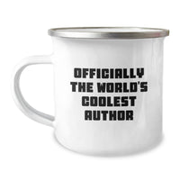 Load image into Gallery viewer, Funny Author Gifts for Men, Officially The World's Coolest Author Camping Mug, Christmas Unique Presents for Author Fans - Gifts from Friends - Image 1
