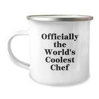 Load image into Gallery viewer, Funny Gifts from Men to Chef Friends - Officially The World&#39;s Coolest Chef Stainless Steel Camping Mug for Women - Image 1
