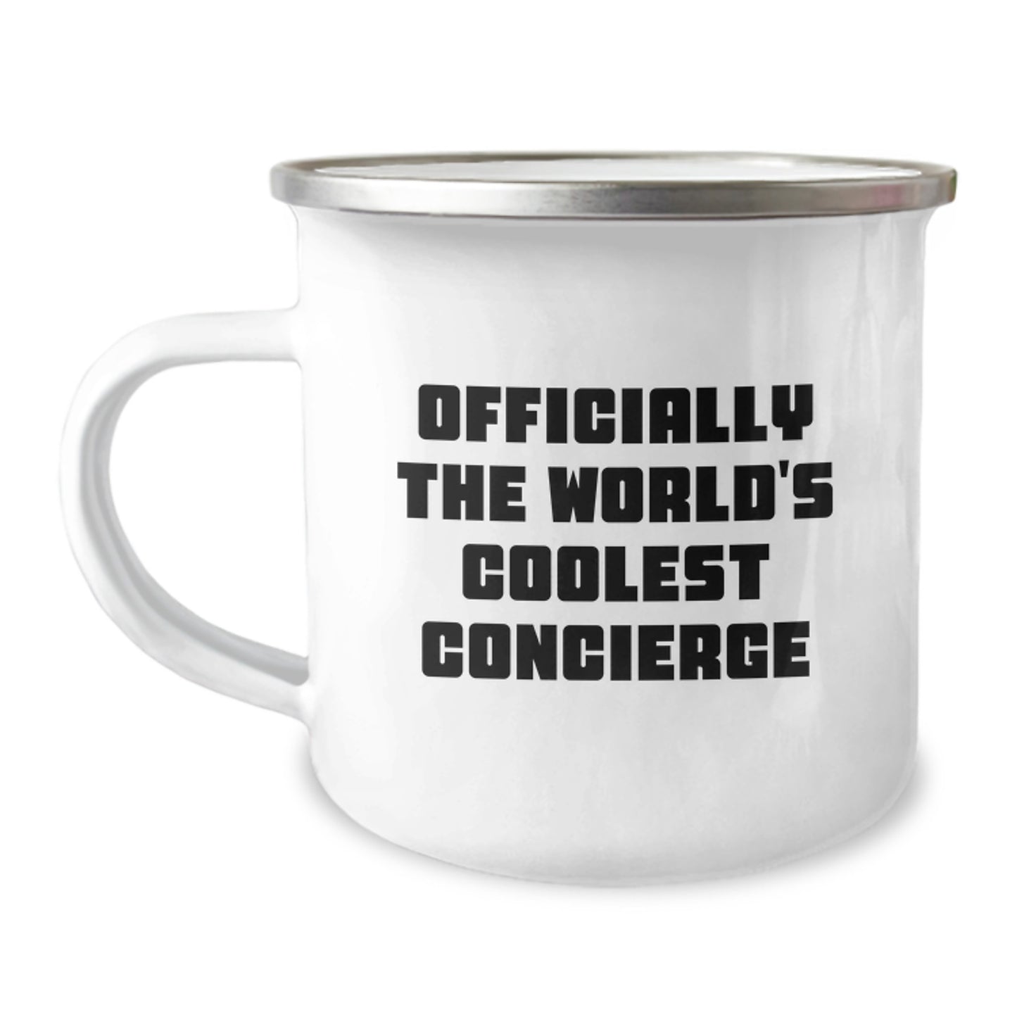 Unique Concierge Gifts from Friends for Men, Women, or Coworkers, Camping Mug, Officially The World's Coolest Concierge, 'The World's Coolest Concierge' Quote, Stainless Steel, Christmas Unique Gifts - Image 1