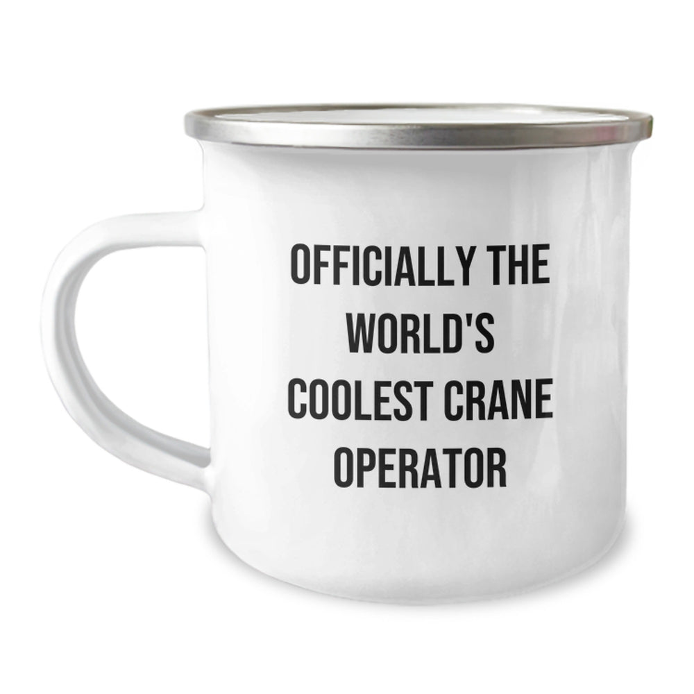 Funny Crane Operator Gifts for Men, World's Coolest Crane Operator Camping Mug, Unique Christmas Unique Gifts from Friends - Image 1