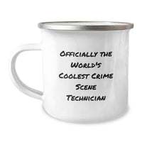 Load image into Gallery viewer, Funny Crime Scene Technician Gifts for Men, Christmas Unique Gifts from Friends to Family, Officially The World&#39;s Coolest Crime Scene Technician Camping Mug - Image 1
