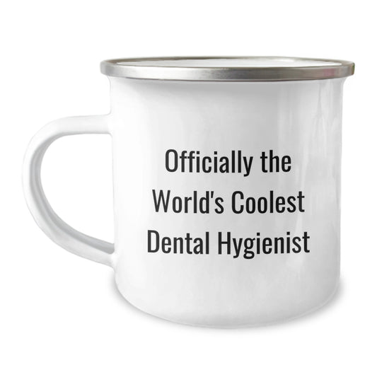 Funny Dental Hygienist Gifts from Friends, Camping Mug World's Coolest Quote, Christmas Unique Presents - Image 1